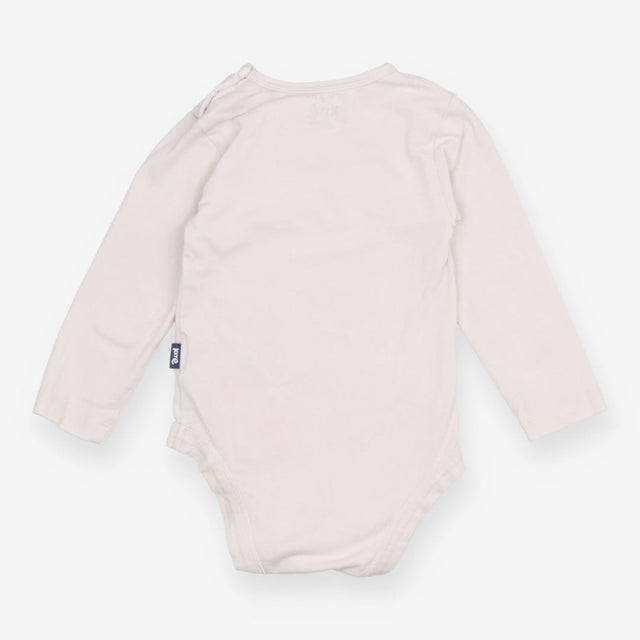 Bodysuit white LS fox squirrels