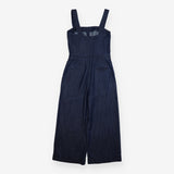 Jumpsuit Indigo Denim Wide Leg Square Neck