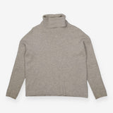 Roll Neck Cream Wool Sweater