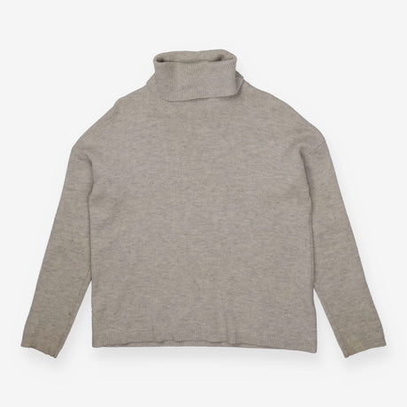 Roll Neck Cream Wool Sweater