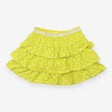 Skort Green Jersey Pleated with White Polka Dots