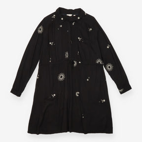 FatFace Black Embroidered Celestial Sun Moon Star 