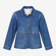 Jacket Button Front Denim Mid Blue Chore