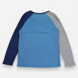 T-shirt long sleeve blue dinosaur
