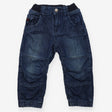 Jeans pull on navy waist cuff bottoms
