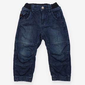 Jeans pull on navy waist cuff bottoms