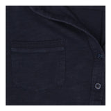 Top Navy Blue 3/4 Sleeve Henley Shirt
