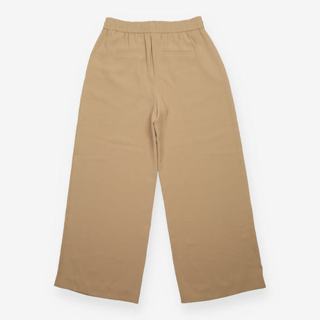 Beige Elasticated Drawstring Wide Leg Trousers