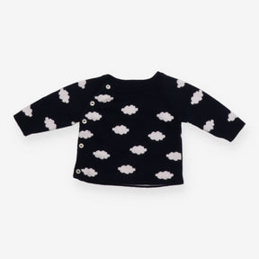 Knit sweater navy with cloud
