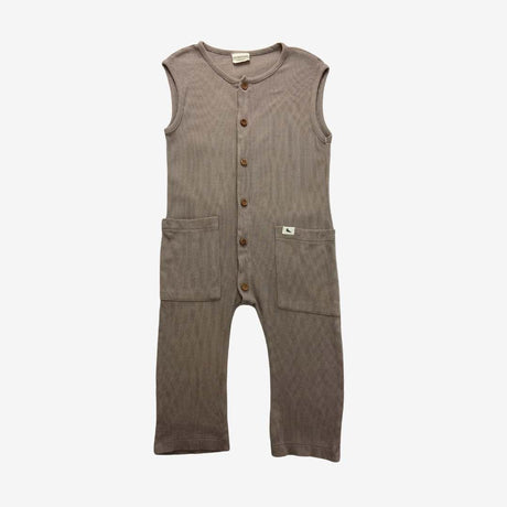 Taupe ribbed romper