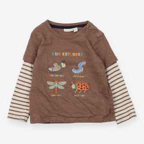 T-shirt brown stripe bug explorer 