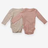 By Happy Me Merino Bodysuit Set  Cream and Pink