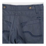Cuffed blue cotton cargo trousers
