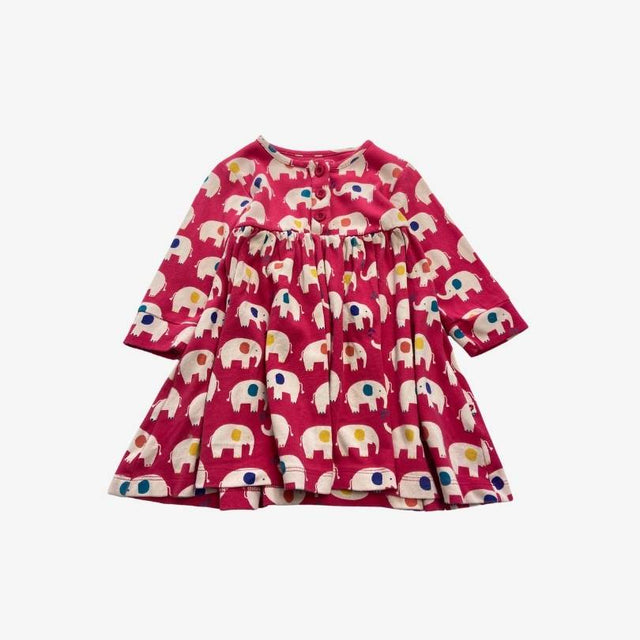 Pink Elephant Jersey Dress