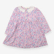 Dress Long Sleeved Collar Pink Ditsy