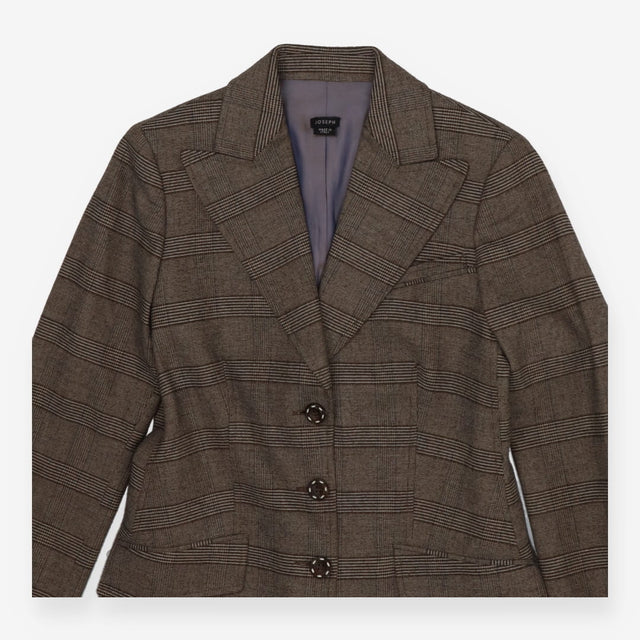 Joseph Prince of Wales Wool Blazer – Brown Heritag
