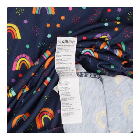 Popsy Navy Rainbow Print Swing Dress