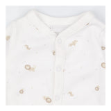 Sleepsuit white beige tigers lions