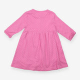 Dress LS pink spot Elmer and animal applique