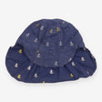 Blue Sunhat With Neck Protection and Anchors