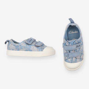Canvas Trainer Blue Dinosaurs