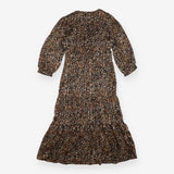 Erna Leopard Print Long Sleeve Midi Dress – Size M