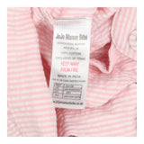Pink and white stripe seersucker romper