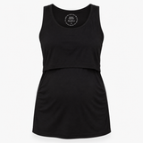 Black Bamboo Maternity Nursing Vest Top