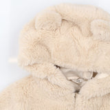 Hooded Jacket Fluffy cream with ears 