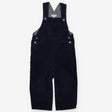 Dungarees navy blue cord blue white check lining
