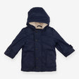 Navy Raincoat Fleeced Lining
