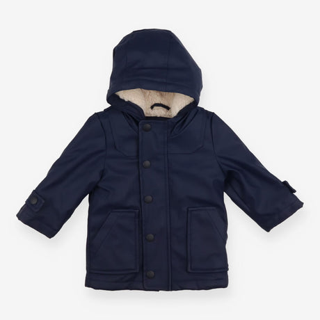 Navy Raincoat Fleeced Lining