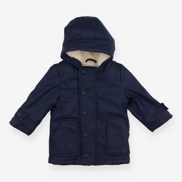 Navy Raincoat Fleeced Lining