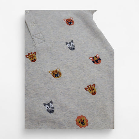 Bodysuit Collared Cream with Safari Appliques