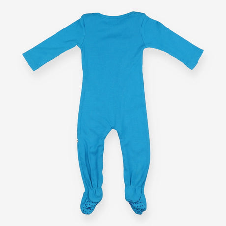 Blue ribbed sleepsuit