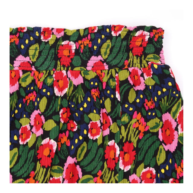 Skirt Floral Print Shirred Waist