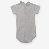 Bodysuit grey ruffle neck