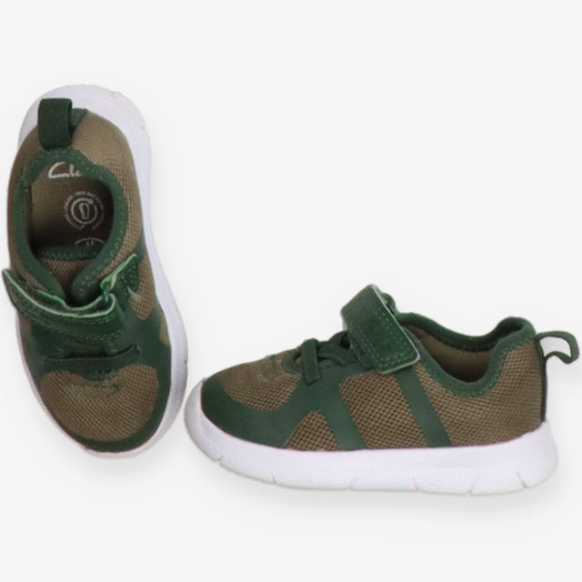 Green and Brown Velcro Trainers 
