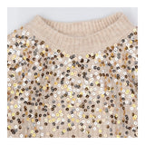 Knit sweater sparkle sequins