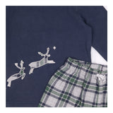 Pyjamas navy reindeer tartan