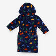 Dressing gown navy blue dinosaurs