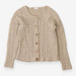 Chunky Wool Cable Knit Cardigan – Beige