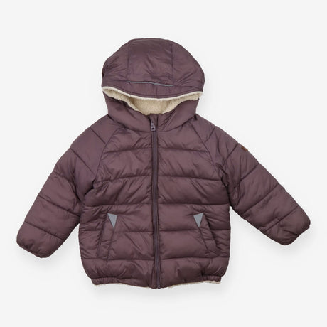 Reversible Black Cherry Sherpa Coat