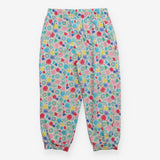 Trousers White Flowers and Leaves