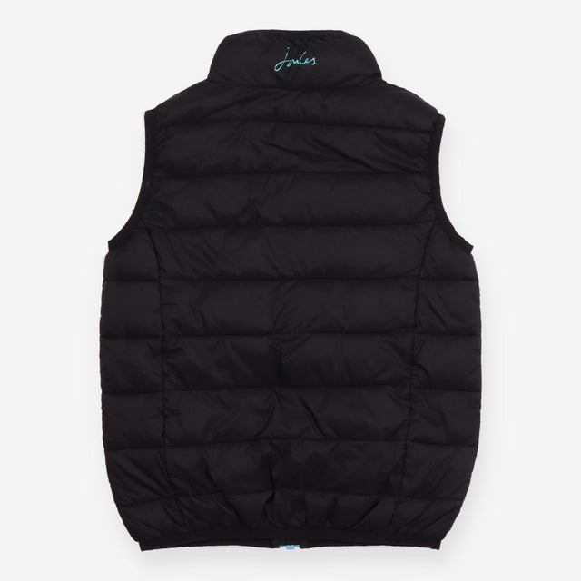Gilet back puffer turquoise zip lining