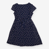 Navy Polka Dot Chiffon Cap Sleeve Maternity Nursin