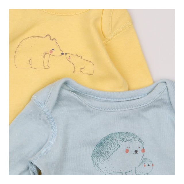 Bodysuits with Mummy and Baby Yellow with Bear and