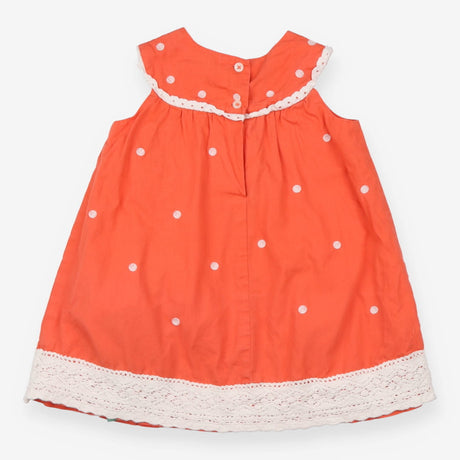 Dress coral polkadot