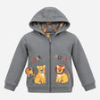 green reversible lion hoodie with pocket pal