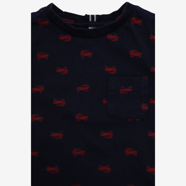 Top Short Sleeve Navy Red Trucks